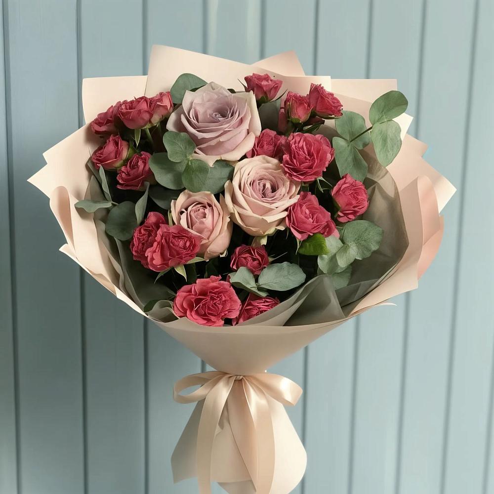 Букет цветов из: Гвоздики и Розы в Кропоткине
