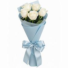 Букет 5 Белых роз Проуд в Кропоткине