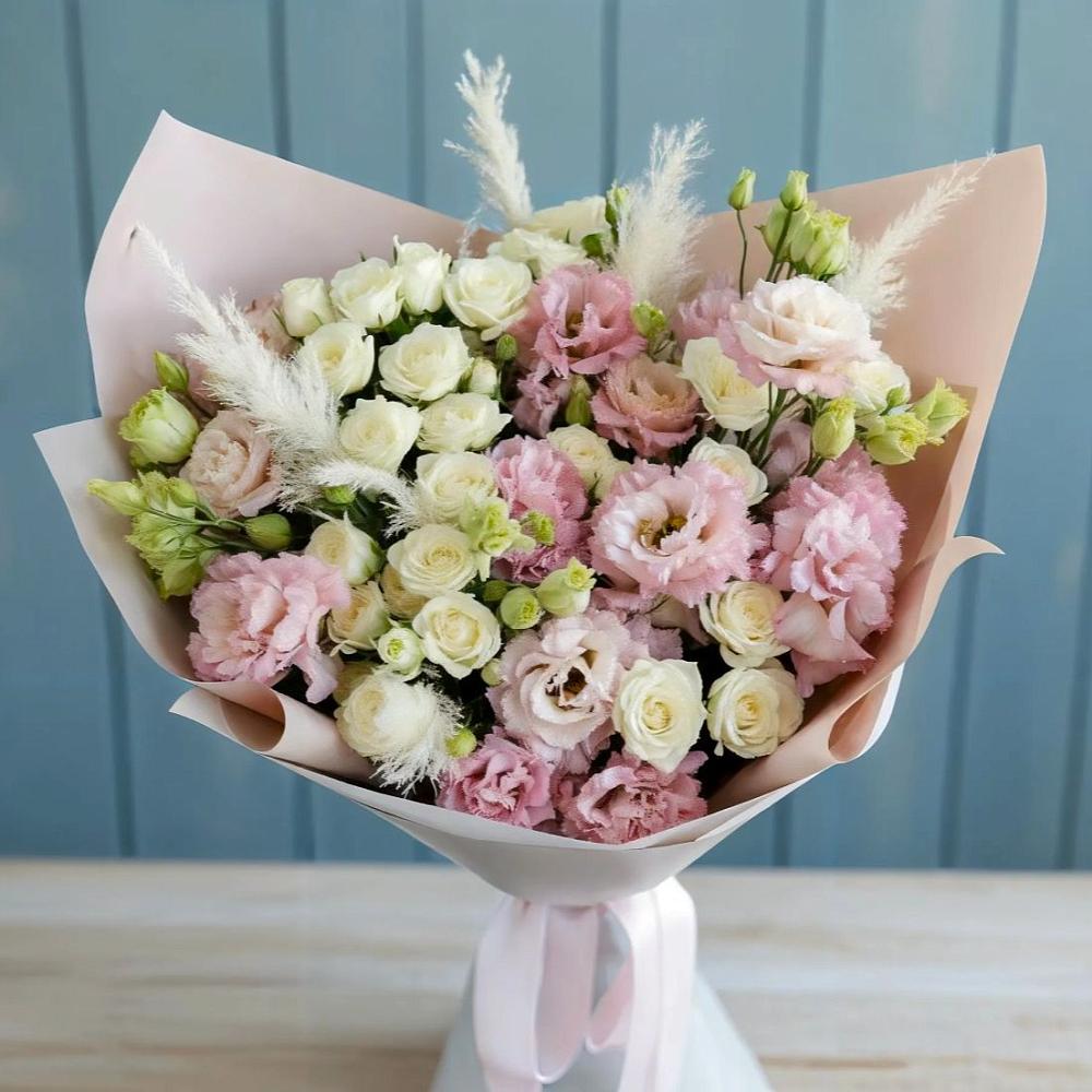 Букет цветов из: Альстромерии и Розы в Кропоткине