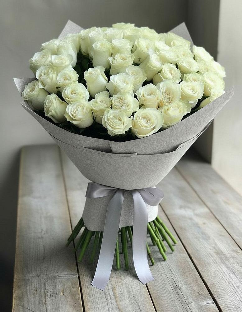 Букет 35 Белых роз в Кропоткине