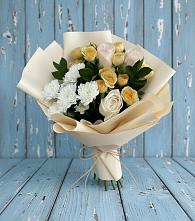 Букет цветов из:  Розы и Хризантемы в Кропоткине