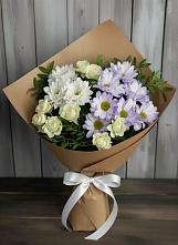 Букет цветов из:  Хризантемы и Розы в Кропоткине