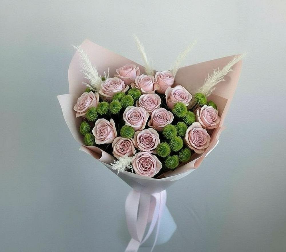 Букет цветов из: Розы и Хризантемы в Кропоткине