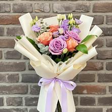 Букет цветов из:  Лизиантусы и Розы #REPLACE_PRED# Кропоткине