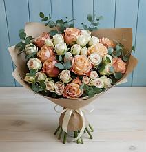 Букет цветов из:  Альстромерии и Розы #REPLACE_PRED# Кропоткине